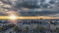 Cloudy Paris panorama Royalty Free Stock Photo