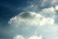 Cloudy rainy blue sky background wallpaper