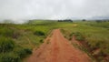 Cloudy road around Mayo-Ndaga in Nigeria