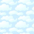 Cloudy Seamless Pattern Royalty Free Stock Photo