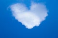 Cloudy shape heart beautiful and romance on the blue sky background Royalty Free Stock Photo