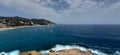 Cloudy skies above the boats. Costa Brava. Spain Royalty Free Stock Photo