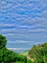 Cloudy skies at Doi Samerdao. Nan, Thailand. Royalty Free Stock Photo