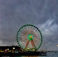 Cloudy Skies Ferris Wheel Seattle