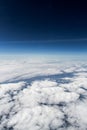 Cloudy skies over europe pictured from high altitude Royalty Free Stock Photo