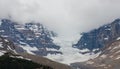 Cloudy skies over Large glaciers in Jasper