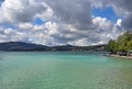 Cloudy sky above the Lake Attersee Royalty Free Stock Photo
