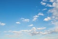 Cloudy sky. The airspace. Clouds in the blue sky. Spirituality Royalty Free Stock Photo