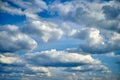 Cloudy sky background in sunny summer day Royalty Free Stock Photo