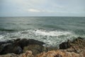 Cloudy sky beach Royalty Free Stock Photo