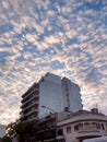 Cloudy sky in the city at the morning Royalty Free Stock Photo