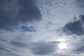 Cloudy sky with clouds. The sky before a thunderstorm. Beautiful natural background.