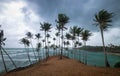 The Cloudy sky at the Coconut hill, ItÃ¢â¬â¢s located at the Mirissa, Sri Lanka Royalty Free Stock Photo