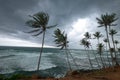 The Cloudy sky at the Coconut hill, ItÃ¢â¬â¢s located at the Mirissa, Sri Lanka Royalty Free Stock Photo