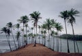 The Cloudy sky at the Coconut hill, ItÃ¢â¬â¢s located at the Mirissa, Sri Lanka Royalty Free Stock Photo