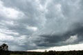Cloudy Sky with Deep Grey Clouds, Storm Coming Royalty Free Stock Photo
