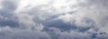 Cloudy sky with dramatic rain clouds, panorama Royalty Free Stock Photo