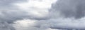 Cloudy sky with dramatic rain clouds, panorama Royalty Free Stock Photo
