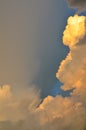 Cloudy with sky in evening sunset sky Royalty Free Stock Photo