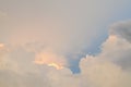 Cloudy with sky in evening sunset sky Royalty Free Stock Photo