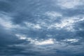Cloudy sky with full of deep grey clouds Royalty Free Stock Photo