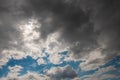 Cloudy sky with a glimpse of the sun Royalty Free Stock Photo