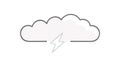 Cloudy Sky Icon: Simple Weather Flat Design, vector design Generative AI Royalty Free Stock Photo