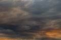 Cloudy sky in the morning. Dramatic clouds at sunrise or sunset Royalty Free Stock Photo