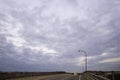 Cloudy sky over the bridge