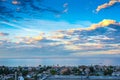 Cloudy sky over Hermosa Beach Royalty Free Stock Photo