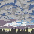 Cloudy sky over New York city Royalty Free Stock Photo