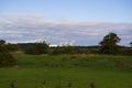 Drax power station viewed over fields Royalty Free Stock Photo