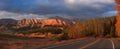 Cloudy sky over San Juan mountains in autumn time