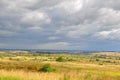 The cloudy sky over the summer steepe