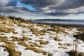 Cloudy sky over the valley.