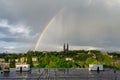 A rainbow over Vysehrad Castle, Prague Royalty Free Stock Photo