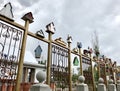 Row of multiple tree houses