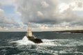 Cloudy Sky Sea Lighthouse Ocean Royalty Free Stock Photo