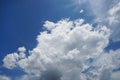 Cloudy sky with stratocumulus clouds when the storm is coming, clouds and  blue sky background. Royalty Free Stock Photo
