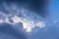Cloudy sky on a summer evening before a thunderstorm Royalty Free Stock Photo