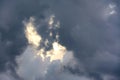 Cloudy sky on a summer evening before a thunderstorm Royalty Free Stock Photo