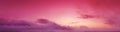 Cloudy sky at sunset. Magenta gradient color Royalty Free Stock Photo