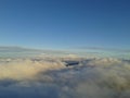 Cloudy sky at sunset over mountain top Royalty Free Stock Photo