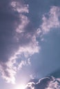 Cloudy Sky Before Sunset In Potrait Royalty Free Stock Photo