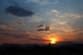 Cloudy sky sunset, sunrise, nature background. Royalty Free Stock Photo