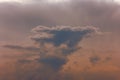 Cloudy sky waiting for the storm clouds photograph. Royalty Free Stock Photo