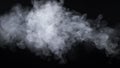 Cloudy smoke of electronic cigarette on black background