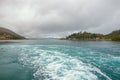 Cloudy spring day. Beautiful Mediterranean landscape. Montenegro. View of  Bay of Kotor Royalty Free Stock Photo