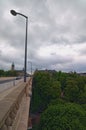 Famous Adolphe Bridge was built in 1903. Downtown city, scenic view to the park and vintage buildings. Royalty Free Stock Photo