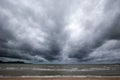 Cloudy storm in the sea before rainy. Royalty Free Stock Photo